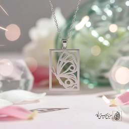 گردنبند پروانه در قاب کد 9699
