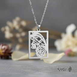 گردنبند پروانه در قاب کد 9700