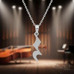 گردنبند نماد انتزاعی سکوت موسیقی کد 9740