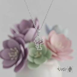 گردنبند حرف T لاتین فانتزی کد 9746