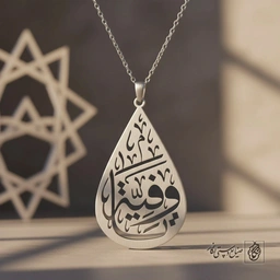 گردنبند اشعار مذهبی طرح اشک کد 9772