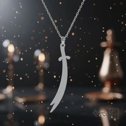 گردنبند نماد شمشیر ذوالفقار کد 9781