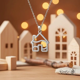 گردنبند سیلوییت خانه فانتزی کد 9821