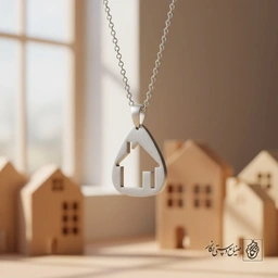 گردنبند قطره و نماد خانه کد 9823