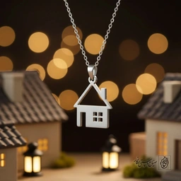 گردنبند خانه سه بعدی ساده کد 9824