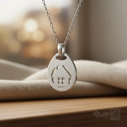 گردنبند بیضی نماد خانه کد 9826
