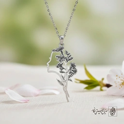گردنبند طرح دختر بهار کد 60189